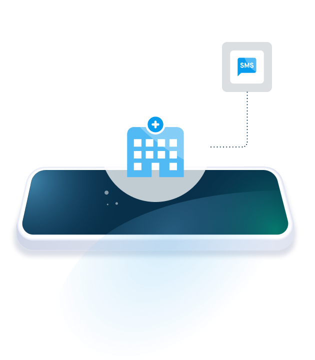 Best practices in healthcare texting banner on a heart background