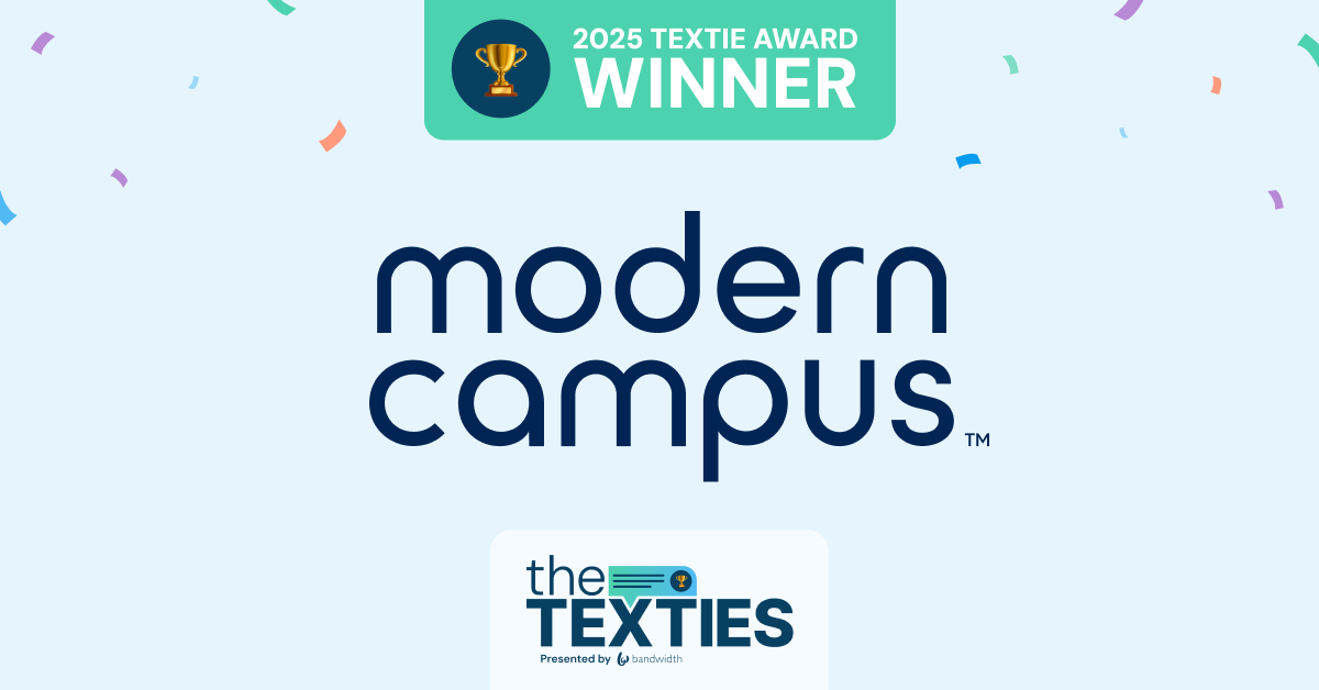 Modern campus logo alongside Textie award logo